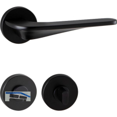 MARCHESI Dr�ckergarnitur LJUBLJANA auf Rosette WC, 38-45 mm, Zamak schwarz matt