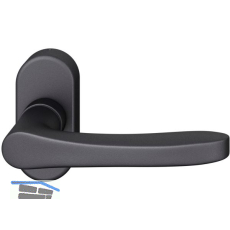 FSB Rahment�rdr�cker 09 1106 Hochhaltefeder B ovale Rosette Aluminium schwarz