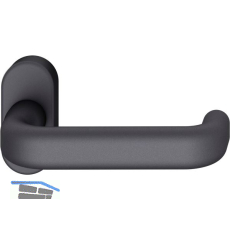 FSB FH-Rahment�rdr�cker 09 1243 Standfl�gel Rosette oval Aluminium schwarz