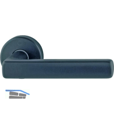 HOPPE Dr�ckerhalbgarnitur DALLAS rund, Vierkant 8/62 mm, Edelstahl schwarz