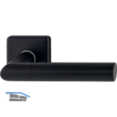 HOPPE Dr�ckerhalbgarnitur AMSTERDAM eckig, Vierkant 8/62 mm, Edelstahl schwarz