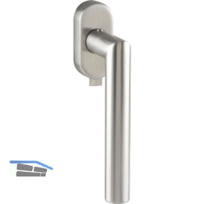 MARCHESI Fenstergriff GEHRUNG mit Verriegelung, Edelstahl matt