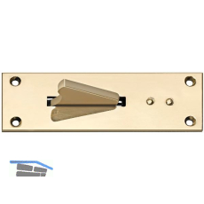 Paderschnapper, Platte 115 x 38 mm, Messing poliert