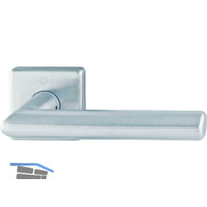 HOPPE Dr�ckerhalbgarnitur STOCKHOLM eckig, Vierkant 10/62 mm, Edelstahl matt