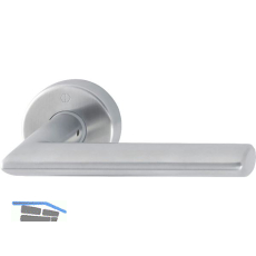 HOPPE Dr�ckerhalbgarnitur STOCKHOLM rund, Vierkant 10/72 mm, Edelstahl matt