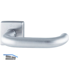 HOPPE Dr�ckerhalbgarnitur PARIS eckig Vierkant 10/72 mm, Edelstahl matt