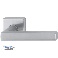 HOPPE Dr�ckerhalbgarnitur DALLAS eckig, Vierkant 8/62 mm, Edelstahl matt