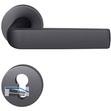 FSB Dr�ckergarnitur 12 1267 ASL auf Rosette PZ, Aluminium schwarz matt