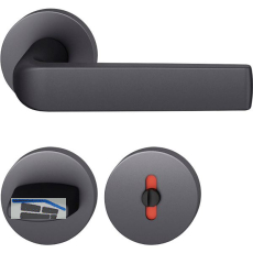 FSB Dr�ckergarnitur 12 1267 ASL auf Rosette WC, Aluminium schwarz matt