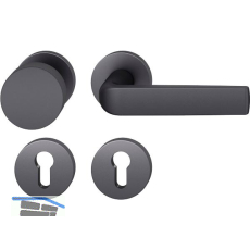 FSB Wechselgarnitur 12 1267 ASL auf Rosette PZ, Aluminium schwarz matt