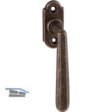 MARCHESI Fenstergriff OTTONE sichtbar geschraubt, Messing rostfarbig lackiert