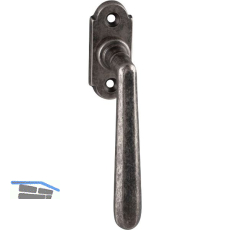 MARCHESI Fenstergriff OTTONE sichtbar geschraubt, Messing silberfarbig antik