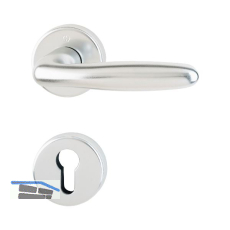 Dr�ckergarnitur VERONA auf Rosette PZ, T�rst�rke 37 - 47, silber eloxiert