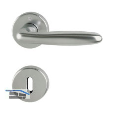 Dr�ckergarnitur VERONA auf Rosette BB, T�rst�rke 37 - 47, Edelstahl-Effekt