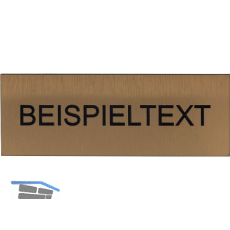 Beschriftungsschild mit Gravur, Kunststoff goldfarbig/Schrift schwarz