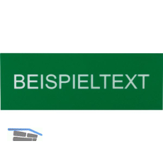 Beschriftungsschild mit Gravur, Kunststoff gr�n/Schrift wei�