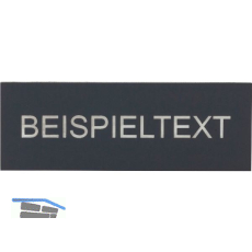 Beschriftungsschild mit Gravur, Kunststoff basaltgrau/Schrift wei�