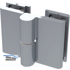 Duscht�rband 8411N HS 180� Glas-Glas, links, Zamak verchromt poliert