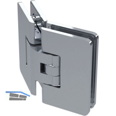 Duscht�rband 8507R 135� Glas-Glas mit 90� Feststellung,Messing verchromt poliert