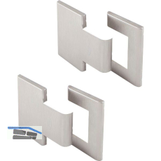 Abdeckkappenpaar zu Duscht�rband 8015BTJC,Aluminium Edelstahl satiniert