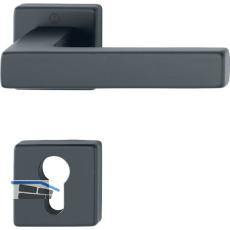 HOPPE Dr�ckergarnitur AUSTIN - auf Rosette PZ, TS 52-57 mm, Aluminium schwarz