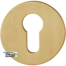 HOPPE PZ-Rosette flach mit St�tznocken, rund, Edelstahl messingfarben hell