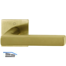 HOPPE Dr�ckergarnitur DALLAS eckig, ohne Schl�sselrosette, messingfarben hell