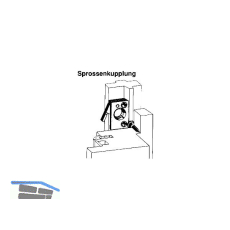 MACO Sprossenkupplung f�r Sprossenrahmen, Kunststoff dunkelbraun (11153)