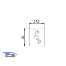 MACO Sprossenkupplung z. Aufschrauben f. Sprossenkreuz, Kunststoff dunkelbraun