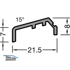GUTMANN Fl�gelabdeckprofil FP 26/34, L=6000 mm, Aluminium wei� RAL 9016