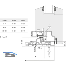 Dichtung T�rschwelle f�r TRANSIT 58 - 76, 2500 mm, silber eloxiert