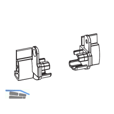 Endst�cke TRANSIT 58 - 76 f�r Fl�geldichtung Falz 12 mm, Kunststoff schwarz-grau