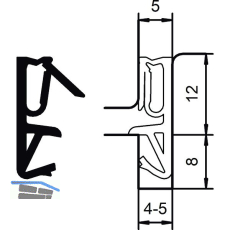 Haust�rdichtung DS 6922a, Silikon graphitgrau