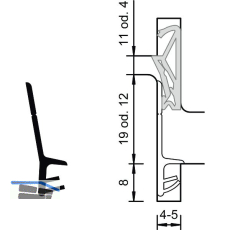 Stulpdichtung S 6600e, Kunststoff rustikalbraun