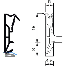 Haust�rdichtung SV 185, Kunststoff wei�