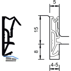 Haust�rdichtung DS 155a, Silikon rustikalbraun