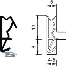 Haust�rdichtung S 6513, Kunststoff schwarz