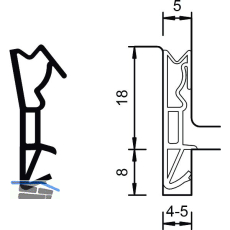 Haust�rdichtung S 6518a, Kunststoff schwarz