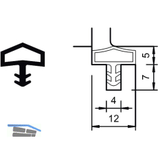 T�ranschlagdichtung M 680, Kunststoff braun