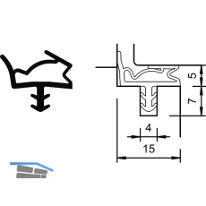 T�ranschlagdichtung S 6615, Kunststoff rustikalbraun