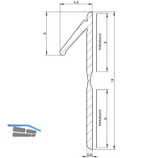 Falzdichtung selbstklebend S 9200-10 K, 100 Meter, Kunststoff wei�
