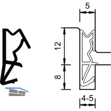 Haust�rdichtung S 6512a, Kunststoff rustikalbraun