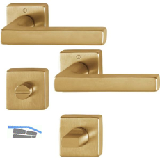 HOPPE Dr�ckergarnitur DALLAS Rosette WC, Messing messingfarben hell satiniert