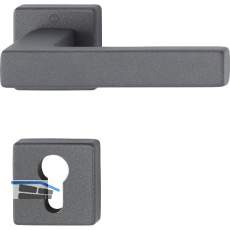 HOPPE Dr�ckergarnitur AUSTIN auf Rosette PZ, TS 37-42 mm, Aluminium sandschwarz