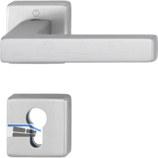 HOPPE Dr�ckergarnitur AUSTIN feuerhemmend PZ, Aluminium edelstahlfarbig matt