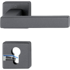 HOPPE Dr�ckergarnitur AUSTIN feuerhemmend PZ, Aluminium sandschwarz