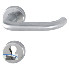 HOPPE Dr�ckergarnitur BADEN - auf Rosette PZ, 39-47 mm, Edelstahl matt