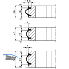 HAWA Kantenschutzprofil 1 Rolle (5 Meter) Gummi EPDM braun (RAL 8024)