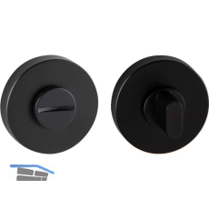 MARCHESI WC-Rosette, � 52, H�he 10 mm, Zamak schwarz matt