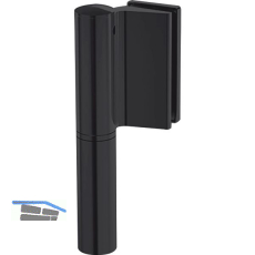 Selbstschlie�endes T�rband EVO EV 835E10N, links,Edelstahl schwarz matt RAL9005